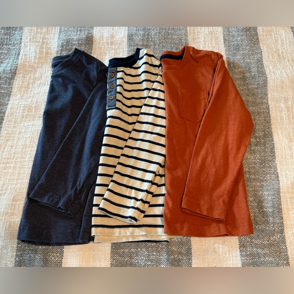 Set of 3 Little Boys SZ 5 Long Sleeve Shirts by Pekkle